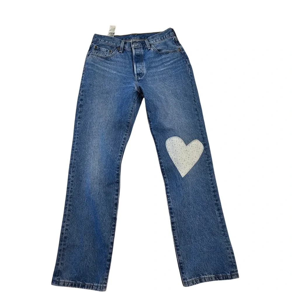 Levis 501 Anniversary Edition 150 Years Straight Leg‎ Blue Jeans Mens 30x31